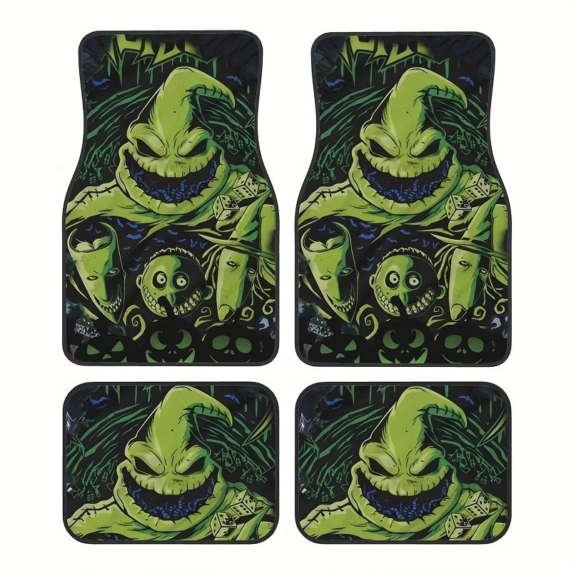 Temu Retro Nordic Style Car Floor Mats Carpet Four-Piece Set Stain-Resistant Floor Mats Cartoon Animation Car Stain-Resistant Floor Mats