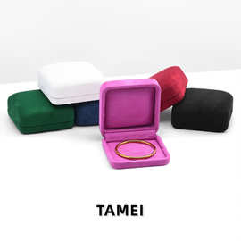 亚马逊爆款高档手镯盒婚庆用品手串展示手链盒绒布首饰盒现货批发