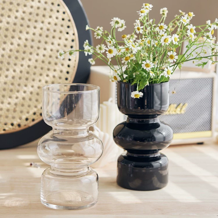 Новый стиль свежая простая креативная стеклянная ваза прозрачная Маленькая ваза гидропоника цветок упорядочить настольные декоративные украшения