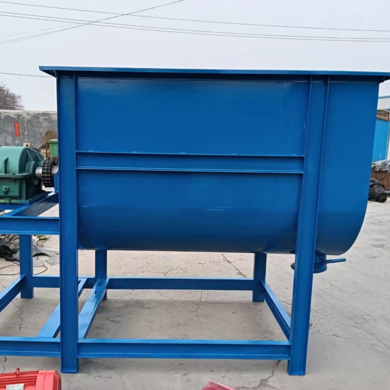 养殖饲料搅拌机 自动上料草粉搅拌机 1吨粉剂混合搅拌机
