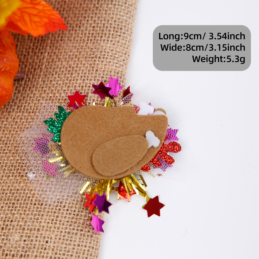Día de Acción de Gracias accesorios para mascotas calabazas turquía mallas brocas de cabello perros gatos otoño festival de cosecha fiesta decoración tarjeta de cabello