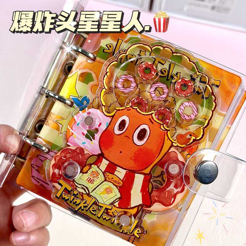A8 Shaker Cartoon Card Book 3inch Small Card Polaroid Acrylic Student Cute Handbook Shaker Book