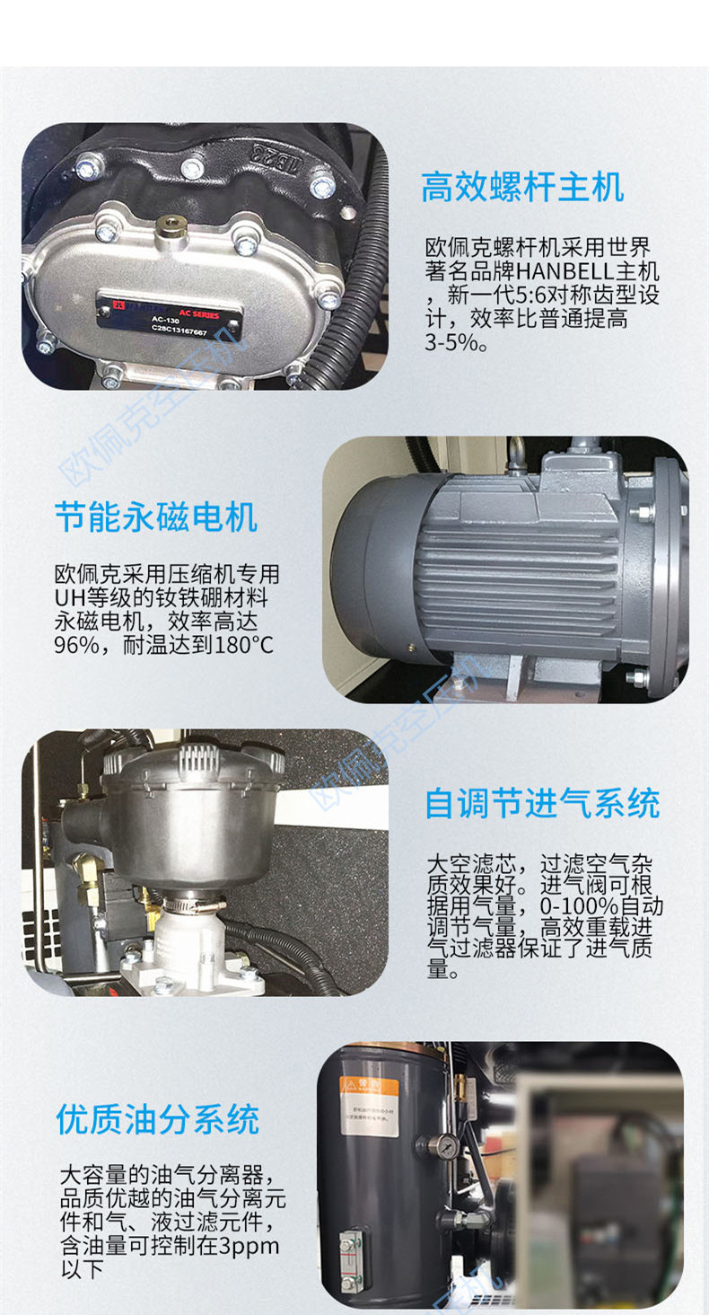 Screw-Type Air Compressor 7.5 Kw Small 5 Cubic Meter Industrial-Grade Spiral 15 Kw Air Pump Air Compressor