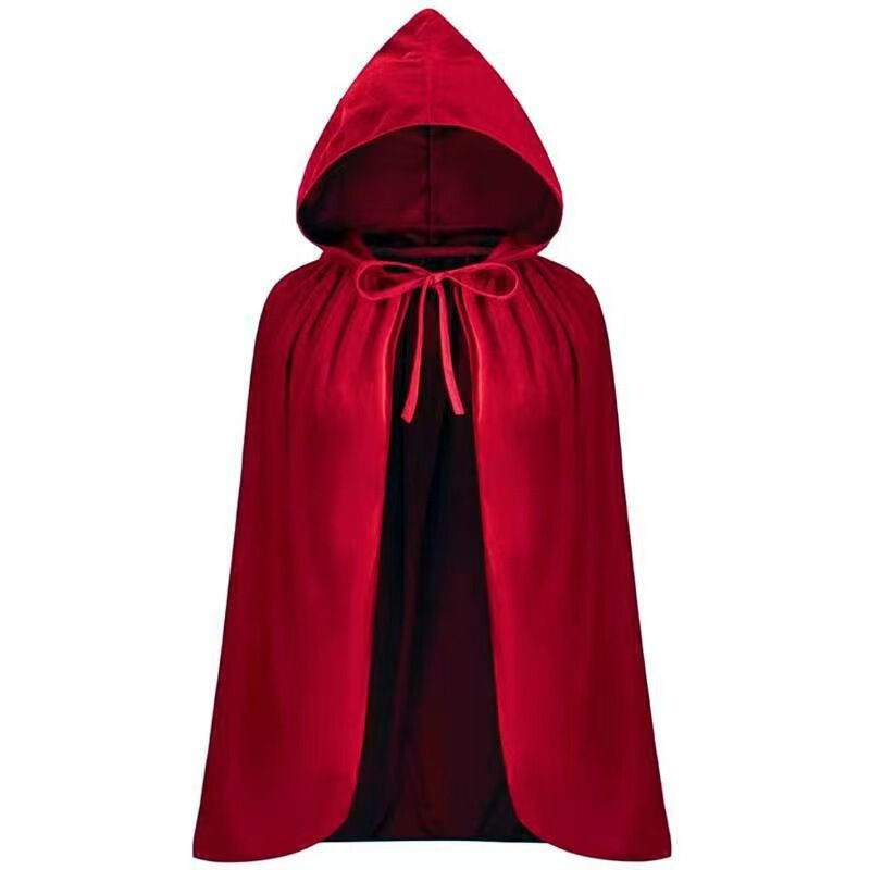美しいハロウィン赤ずきんちゃんcosコスチュームフード付きマント子供用パフォーマンスクリスマスレースマントショートスタイル|undefined