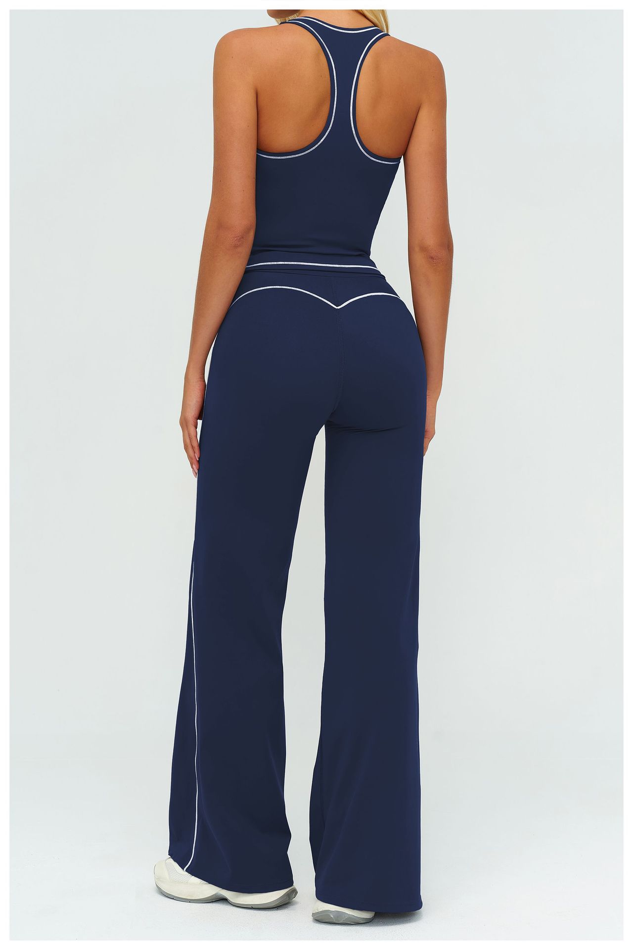 Womens Yoga Set V-neck Sleeveless Tops And Slim Straight Pants Summer Gym Sports Clothing O1CN01iWnxbb1kInAXF1FEl !!3094914661 0 Cib