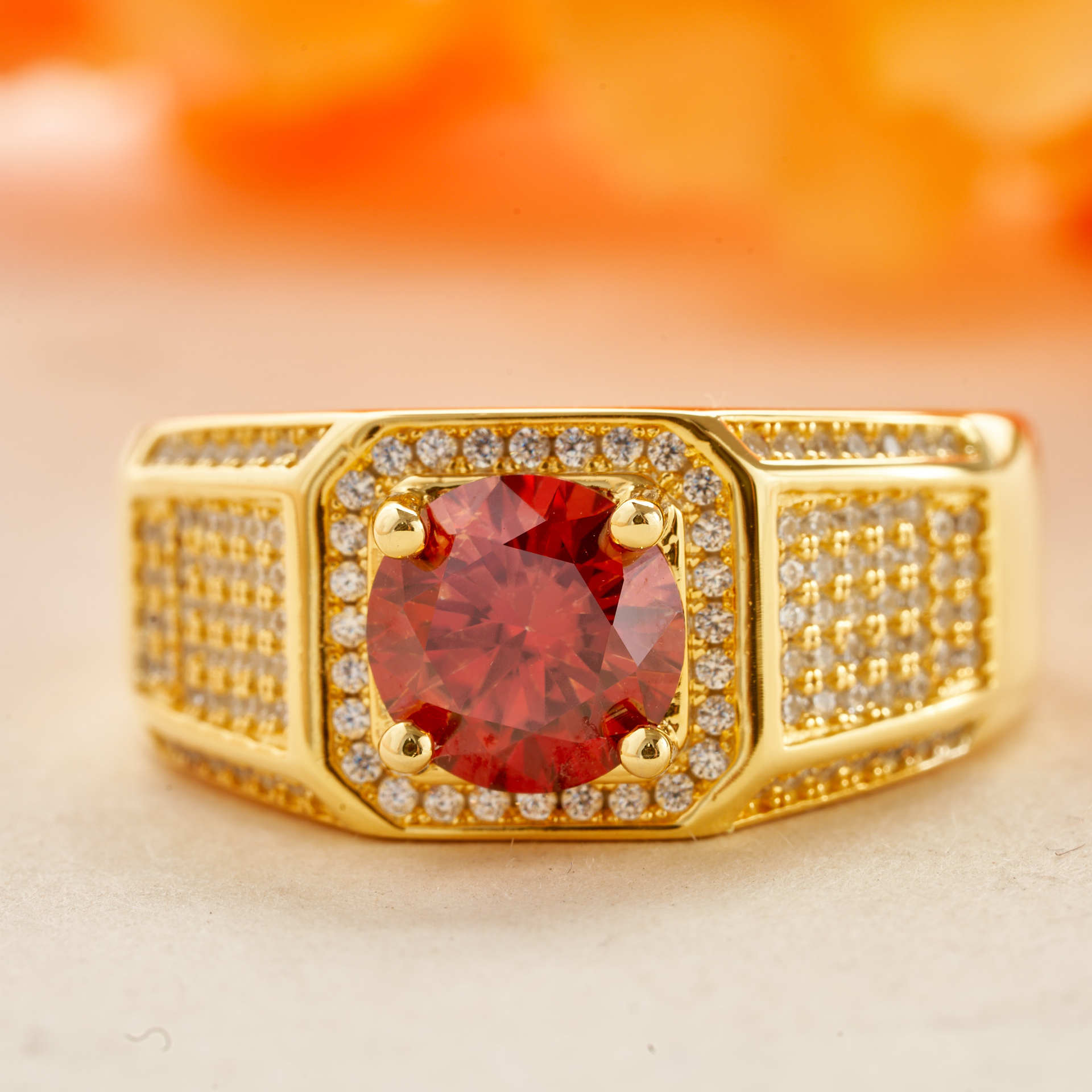 1 / 2 / 5 quilates de diamante de oro para hombre anillo de diamante de súper lujo con bolígrafo de diamante GRA anillo de diamante para hombre