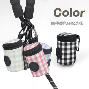 New Pet Waste Bag Plaid Fashion Dog Portable Waste Bag Dog Poop Dispenser Outdoor Poop Bag