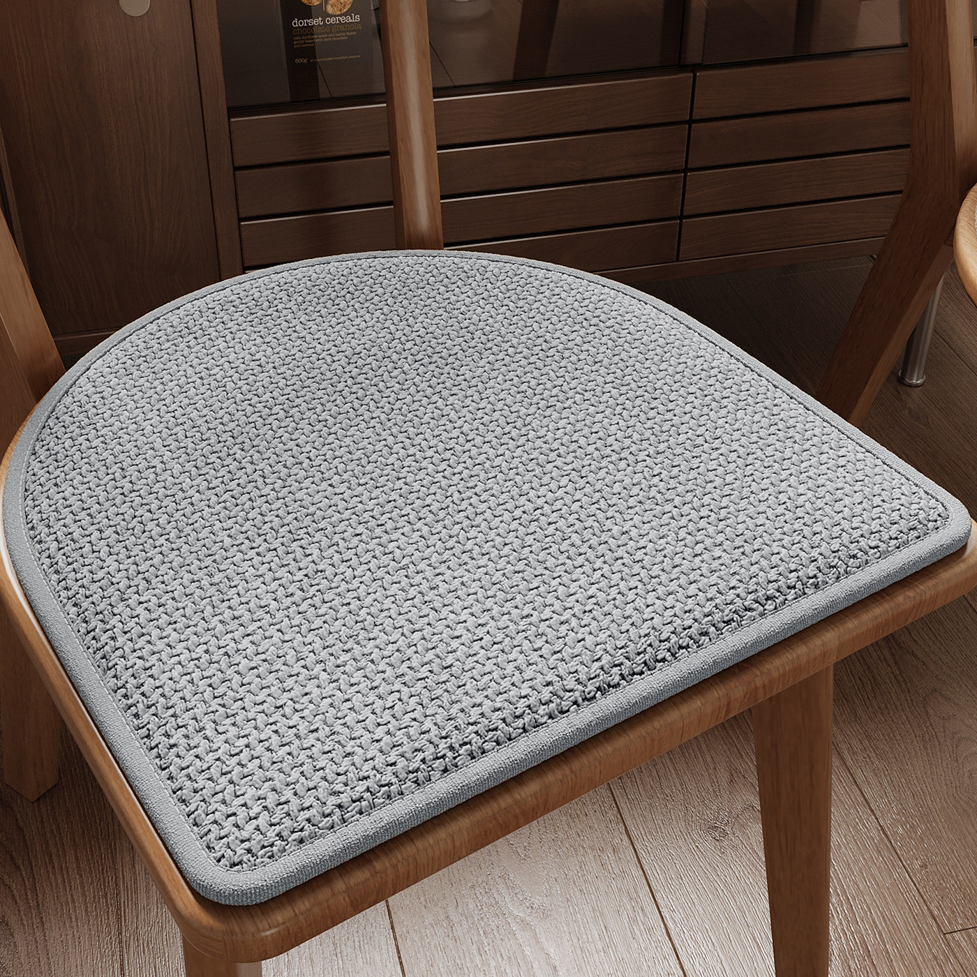 Cojín de silla de algodón y lino Cojín de silla de comedor en forma de herradura Cojín de mesa de comedor Cojín de taburete Cojín de asiento antideslizante Cojín de trasero sedentario Four Seasons Universal image 1