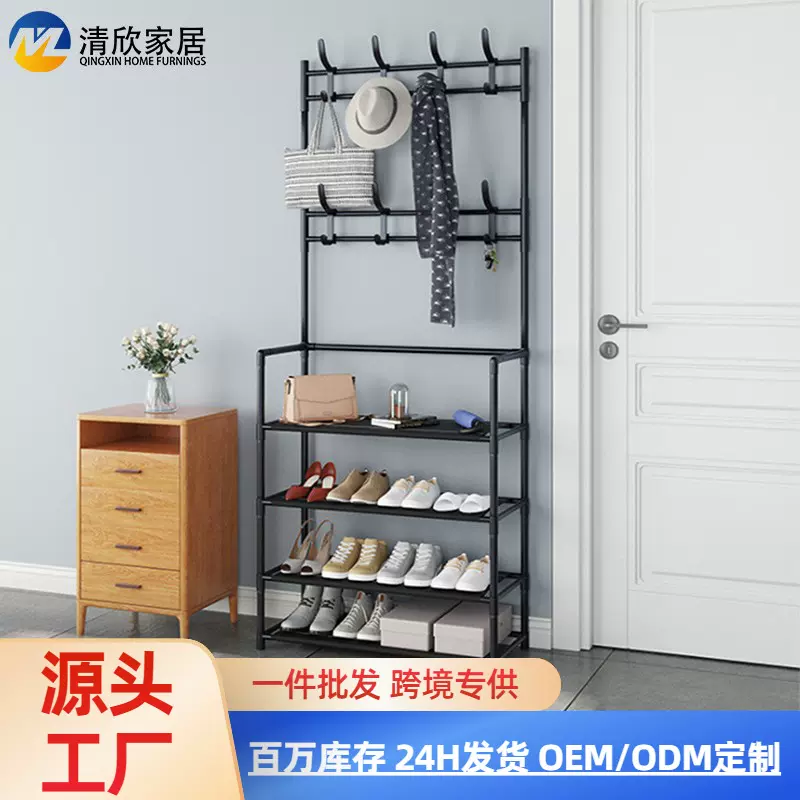 鞋架门口家用一体多功能收纳鞋柜鞋帽架占地小多层组装置物架鞋子
