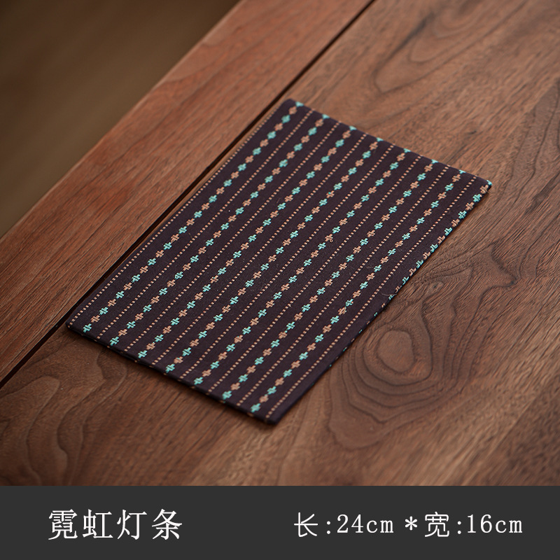 Mesa de té tela aislante de calor impermeable mesa de burbuja seca Zen de alta gama ligera y lujosa simple almohadilla de té doble cara