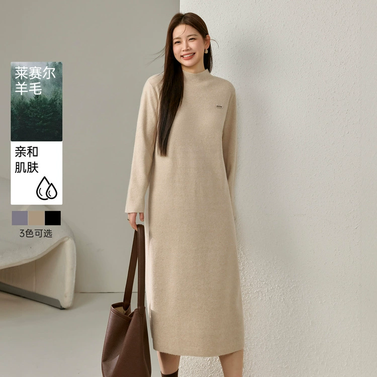 Полноцветное шоу большого размера женская нежная, темперамент ленивый, худое, полугоротное платье жирное mm2024 зимнее платье новое