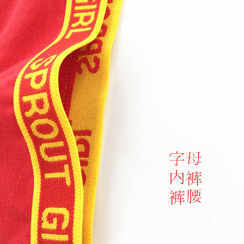 New Year's Chinese Red Birth Year Girls Developmental Underwear Boxer Briefs Set Girls' Vest Primary School Students' Chest Wrapping