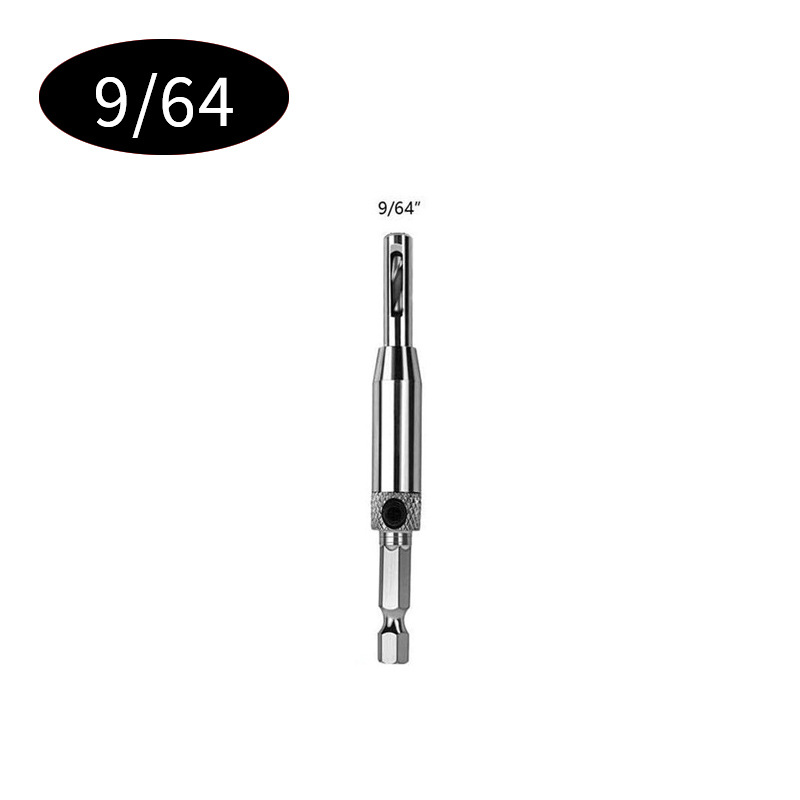 Taladro de bisagra para carpintería, taladro eléctrico, posicionamiento de perforación, conjunto de brocas de mango hexagonal de una pieza, apertura de orificios de bisagras para puertas y ventanas de núcleo personalizado