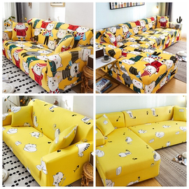 2025四季弹力沙发套罩全包卡通小梳化笠老式一二三人直排盖布