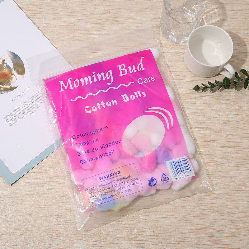 En stock suministro de color bola de algodón cosmética suave absorbente suave cómodo no emocionante multi-especificación bola de algodón cosmética