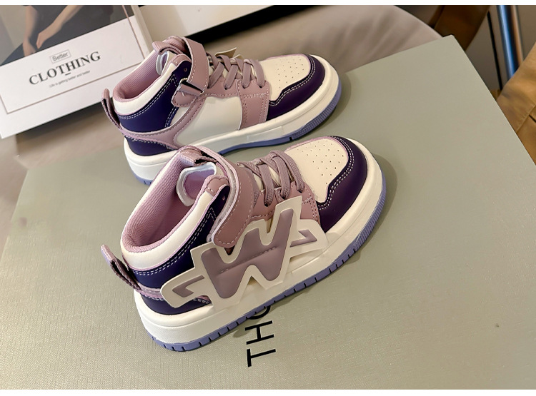 Sports Shoes 2023 Winter New Boys' Big Children's Basketball Girls' Plush Board Shoes, Trendy_voghion.com