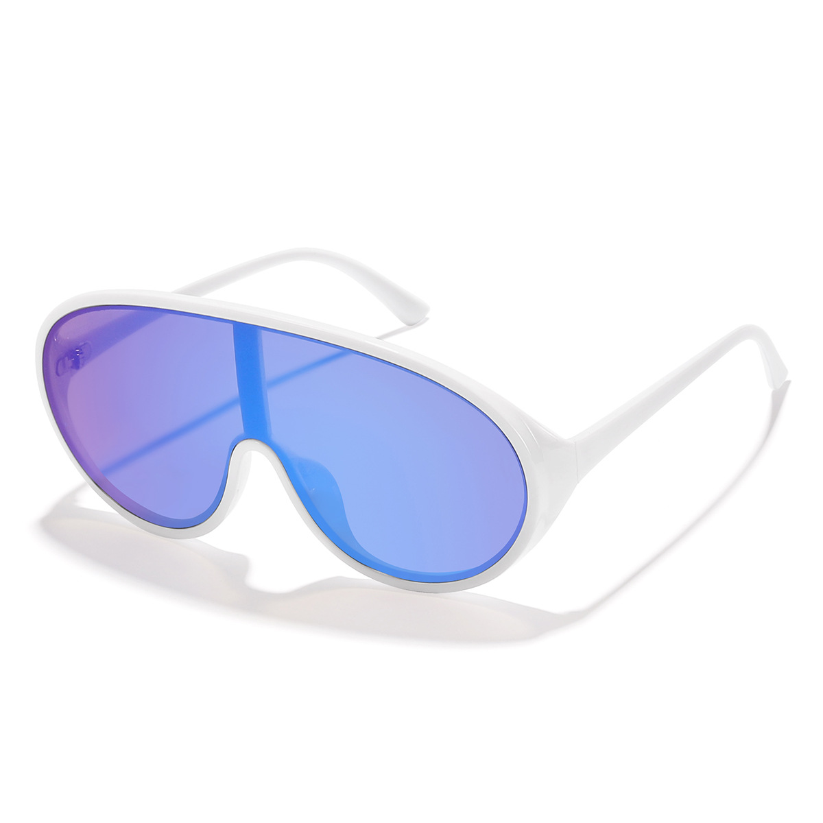 Nuevo estilo transfronterizo, personalidad, marco grande, pieza integrada, espejo de sapo para ciclismo al aire libre, celebridades de Internet, el mismo estilo, gafas de sol callejeras de moda