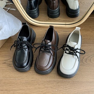Q 15624 Thick Sole Round Toe Lace-up Shoes ��׈A�^ϵ��Ь