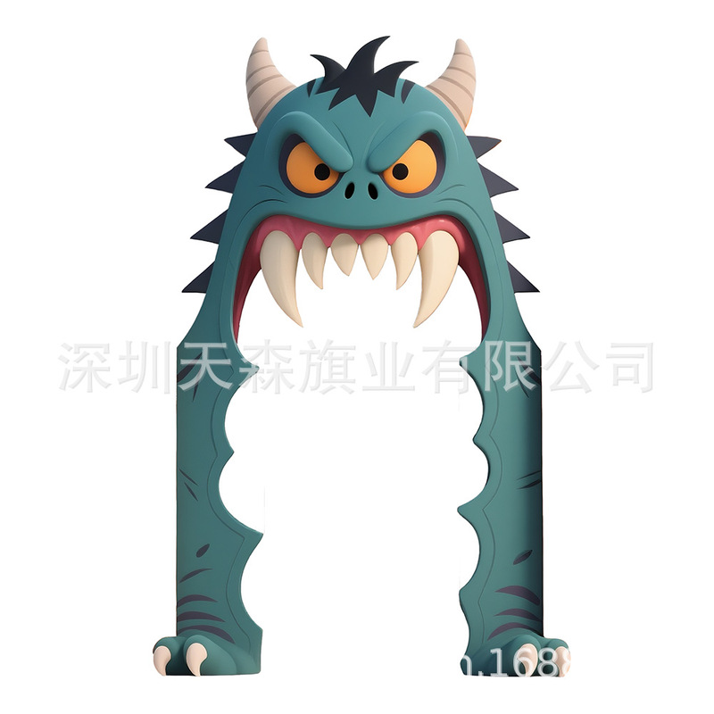 万圣节吸血鬼城堡异形旗欧美跨境室内外装饰拍照节日背景激光切割|undefined