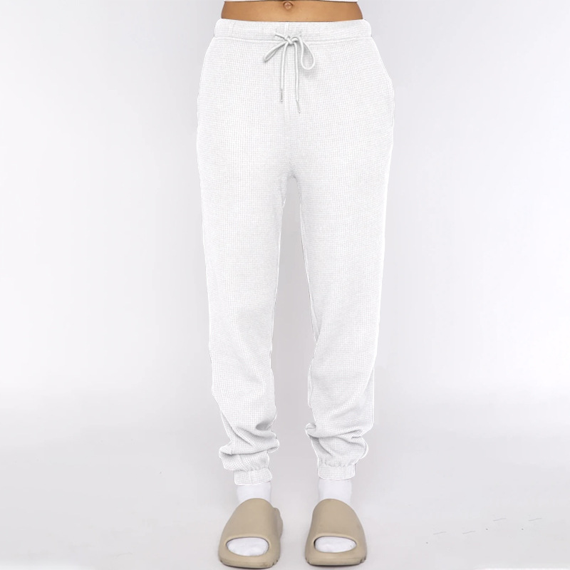 Spring Summer Solid Color Waffle round Neck Short Sleeve Women Clothing Casual Trousers Sets 51 Spring Summer Solid Color Waffle round Neck Short Sleeve Women Clothing Casual Trousers Sets