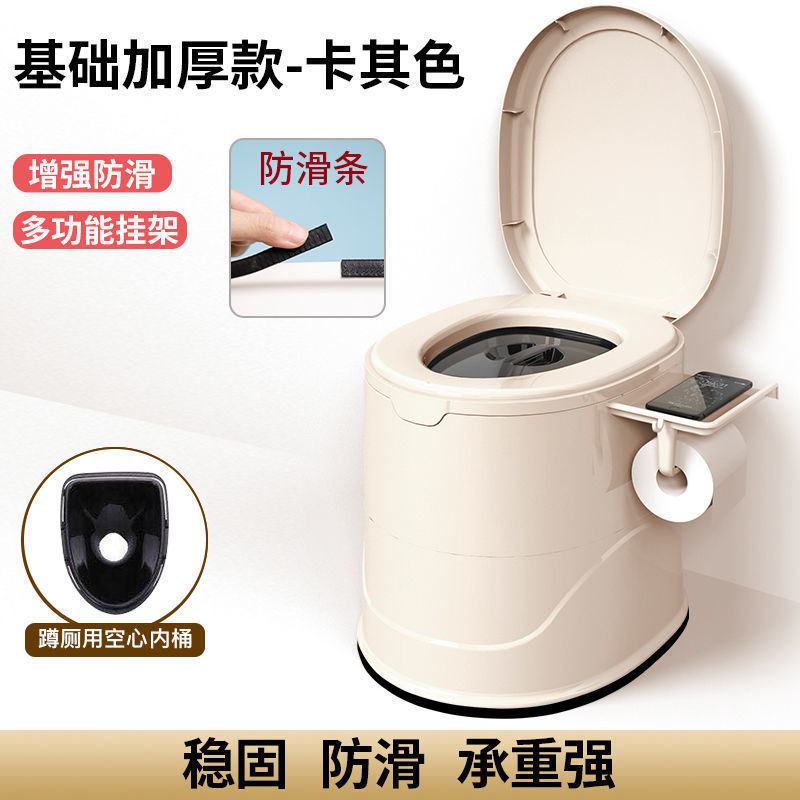 高齢者、妊婦向けの家庭用便利な携帯トイレ、大人用トイレ椅子、屋内用プラスチック製トイレスツール|undefined