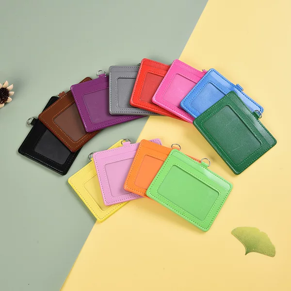 Multi-layer ID card set PU imitation leather card set double card position badge set factory card display card set meal card set tag