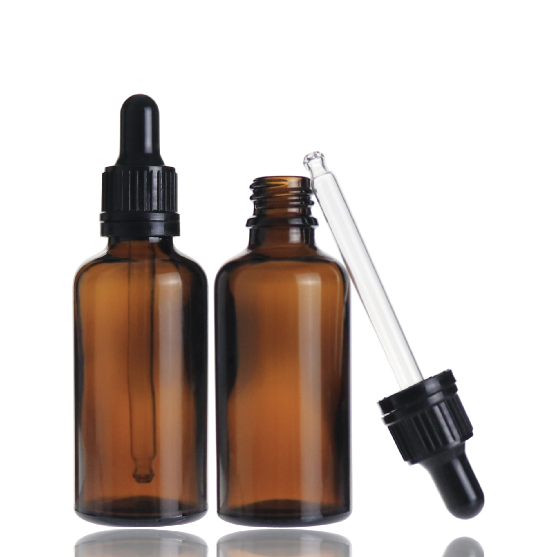 供应50ml 茶色精油瓶 滴管精油瓶 化妆品瓶  乳液瓶 精华液瓶