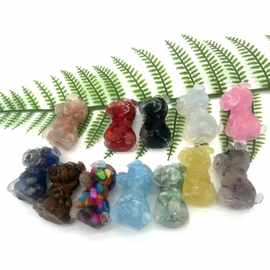 天然水晶碎石雪纳瑞小狗树脂滴胶摆件办公室家居工艺品摆件厂家批