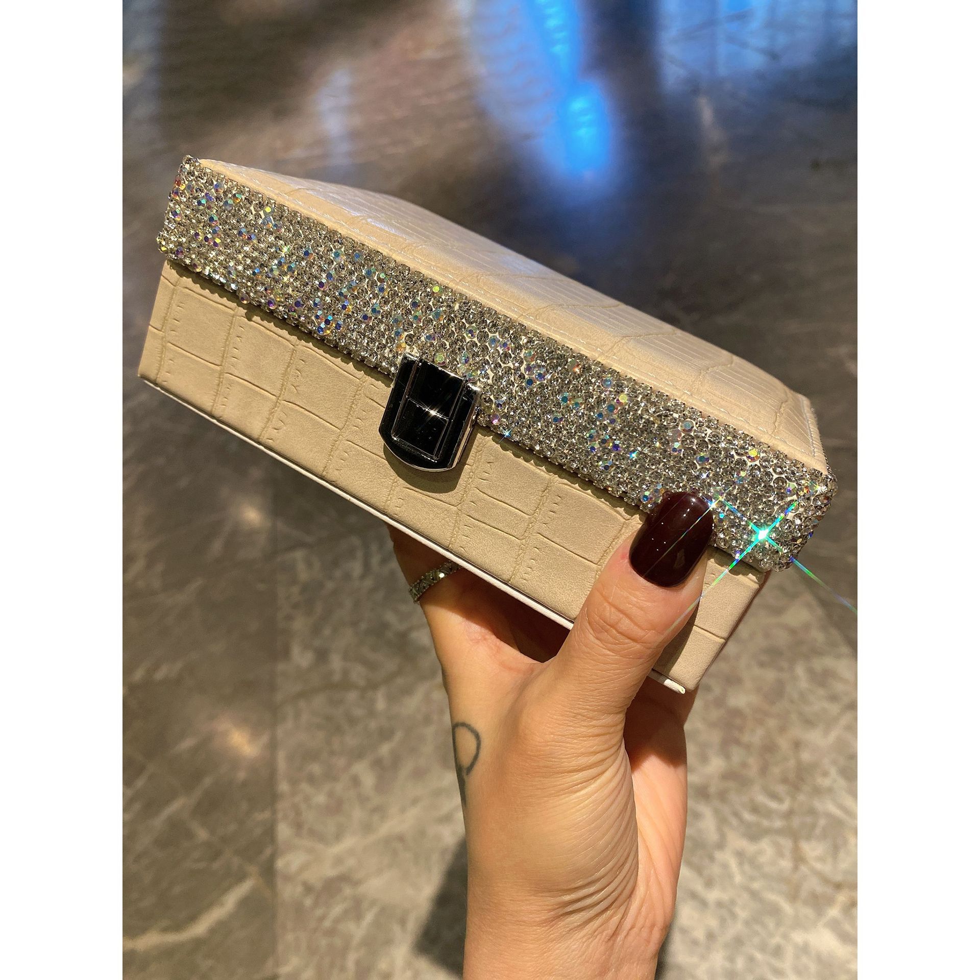 XZ9124 다이아몬드가 박힌 고급 다기능 보석함