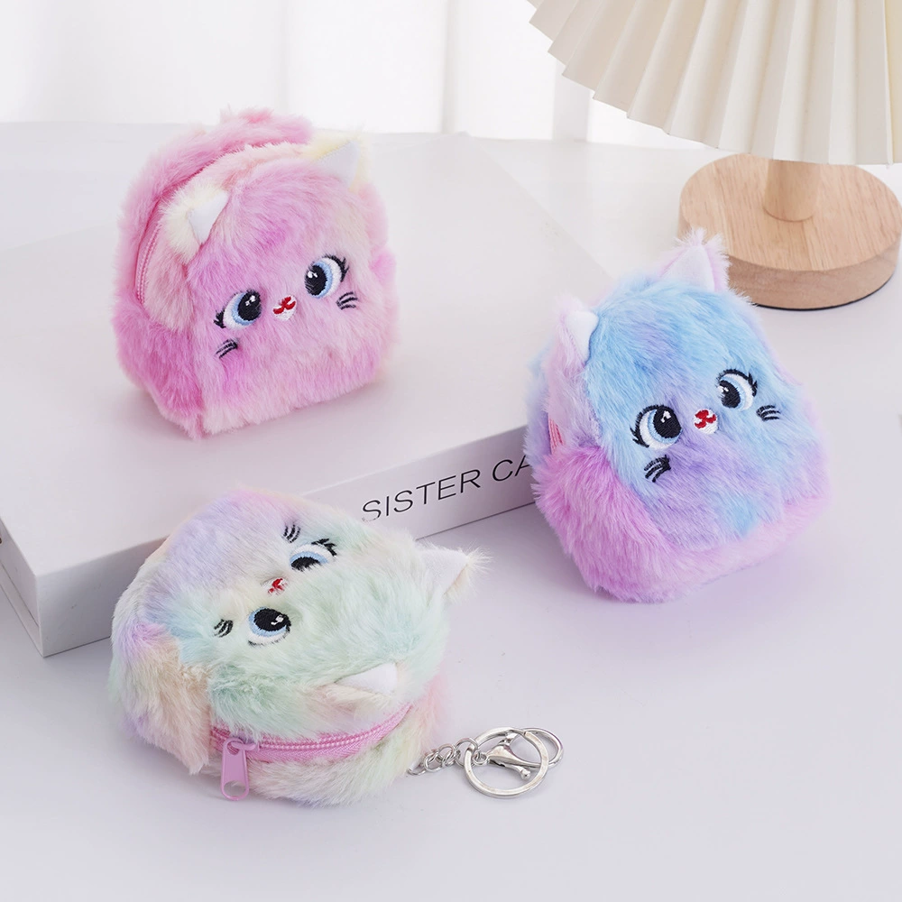 Трансграничный Мультфильм милая девушка сердце плюшевая портмоне мини-кошелек корейский стиль свежий чехол для ключей для хранения наушников