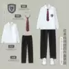 Long-sleeve, trousers, tie, badge, JK style (Japanese school style)