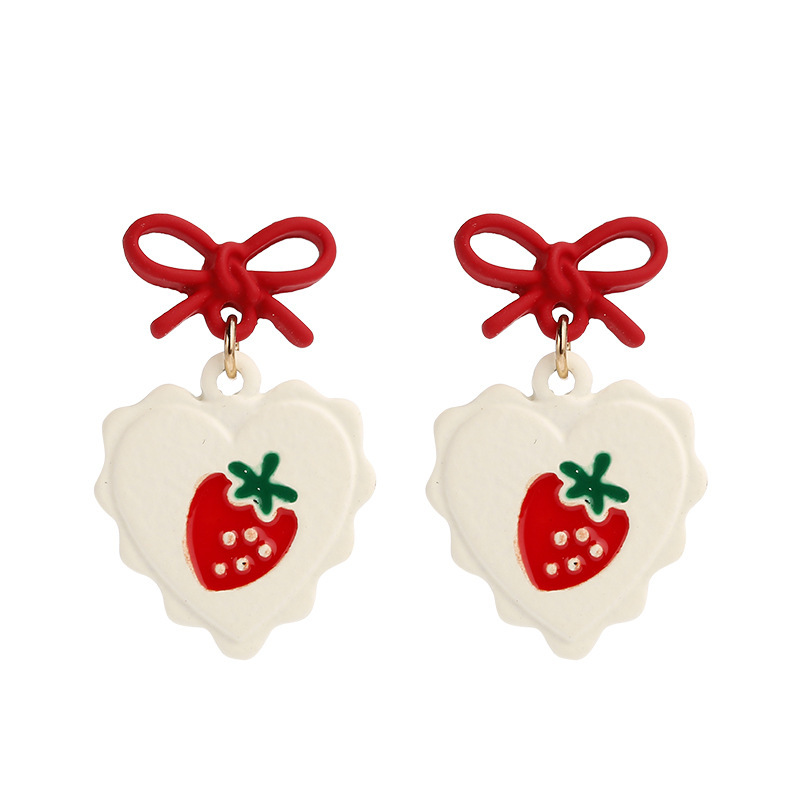 Cute fresh strawberry with bow