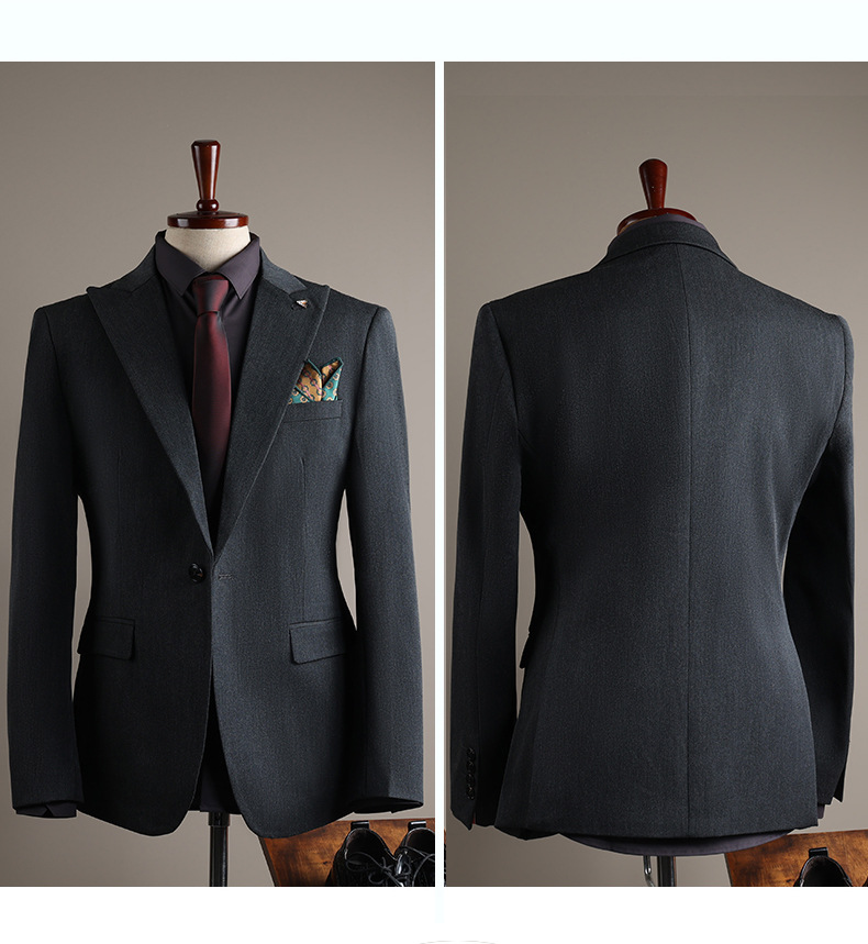 Slim Fit Business Suit For Men Professional Formal Wedding Attire_voghion.com