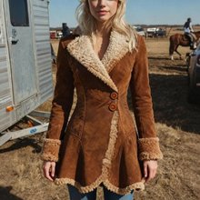 亚马逊跨境欧美风2025冬季新品皮绒夹克外贸皮毛一体加厚女式外套