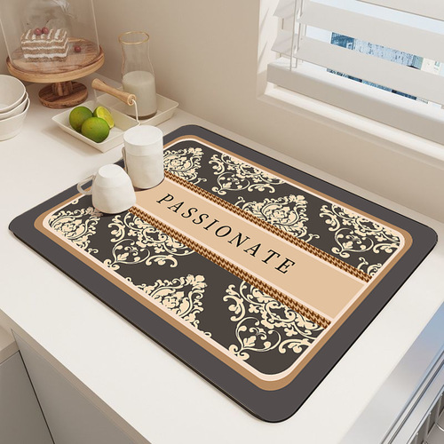 Kitchen drain mat tabletop diatomite water-absorbent mat heat-resistant pot mat heat insulating mat bar cup mat dish drying mat