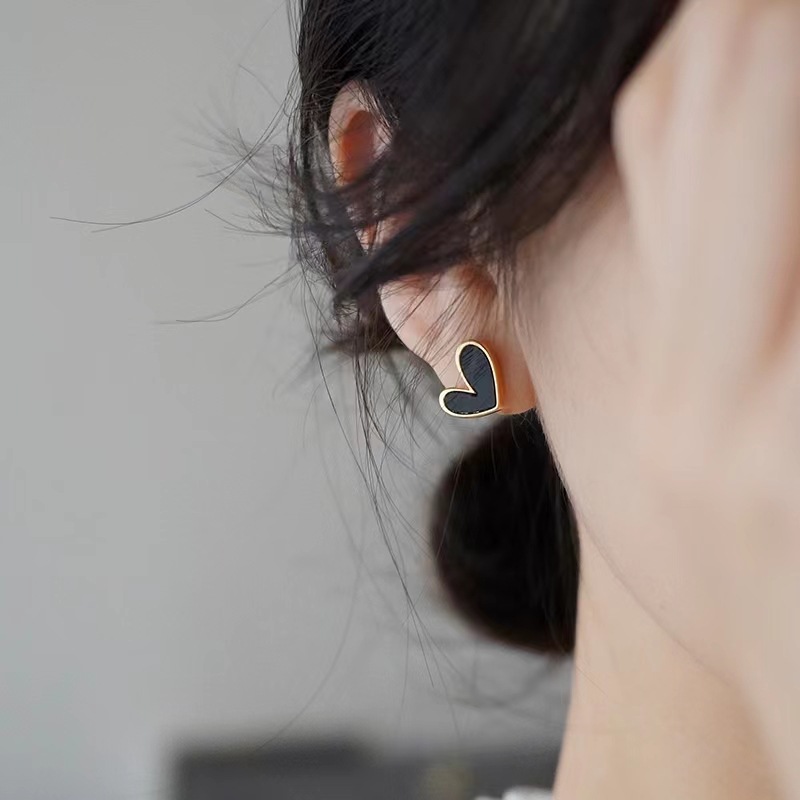 Fashion Heart Shape Titanium Steel Plating Shell Womenu0027S Earrings Necklace