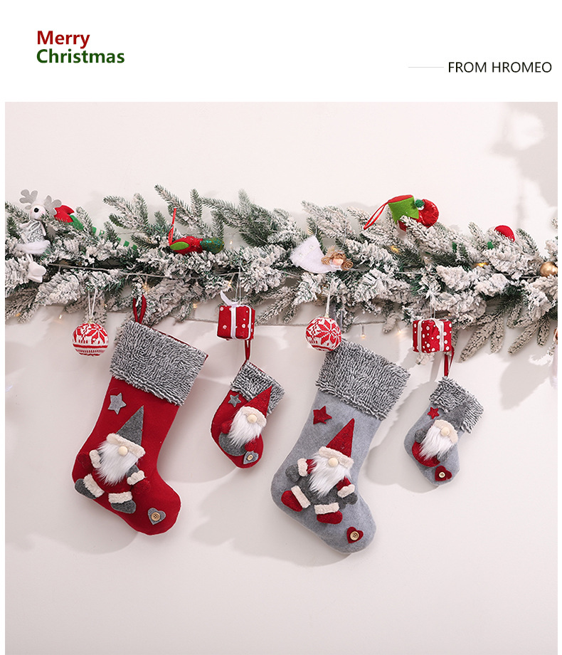 Christmas Stocking And Candy Bag Decorative Christmas Pendant_voghion.com