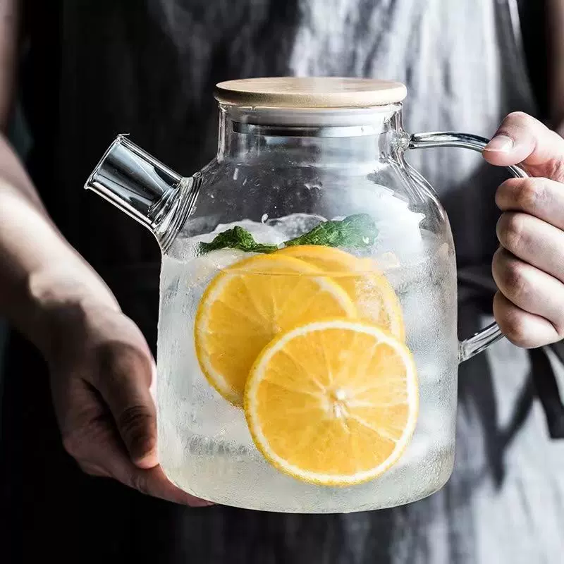 耐热玻璃凉水壶高硼硅玻璃冷水壶果汁饮料水壶花茶泡茶壶