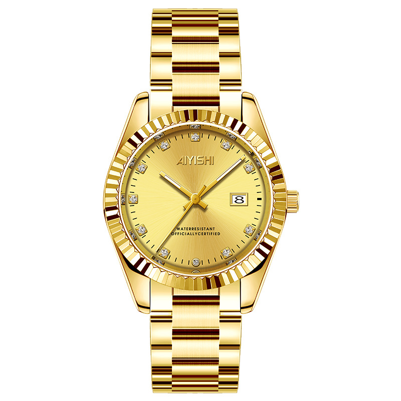 Aiyishi genuine goods wholesale small gold watch waterproof watch steel belt Women's automatic watch cross-border delivery 2008