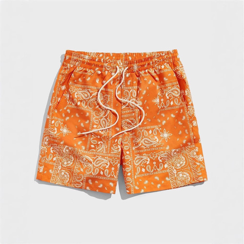 Summer Basic Casual Men's Simple Multicolor Leisure Hawaiian Beach Pants