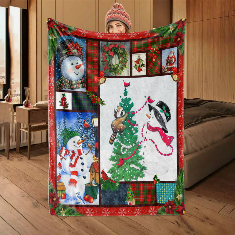 廠家供應(yīng)圣誕節(jié)萬(wàn)圣節(jié)毛毯印花休閑毯子兒童毛毯節(jié)日禮盒禮物禮品