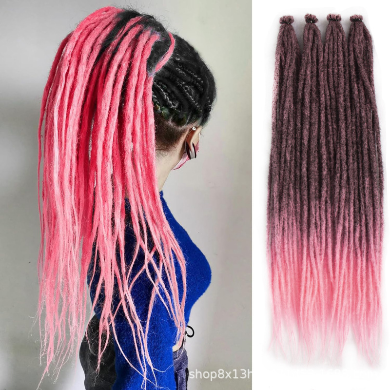 Amazon Tem Xiyin ホットセールドレッドヘアヨーロッパとアメリカの白人黒人ドレッドヘアかぎ針編みヘアウィッグ|undefined