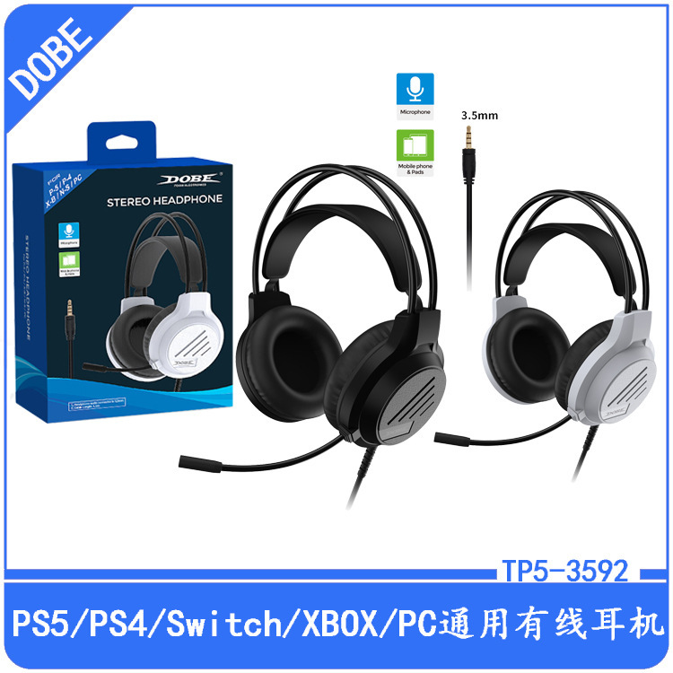 PS5 Wired Headset with Microphone Compatible with PS4/Switch/XBOX/PC Series Universal Headset PS5 Wired Headset with Microphone Compatible with PS4/Switch/XBOX/PC Series Universal Headset