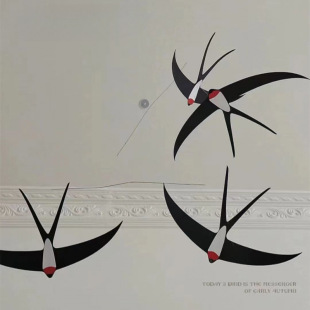 Hanging Handmade Material Package Hanging Wall Decoration Wind Balance Swallow Nordic Danish Aerial Pendant