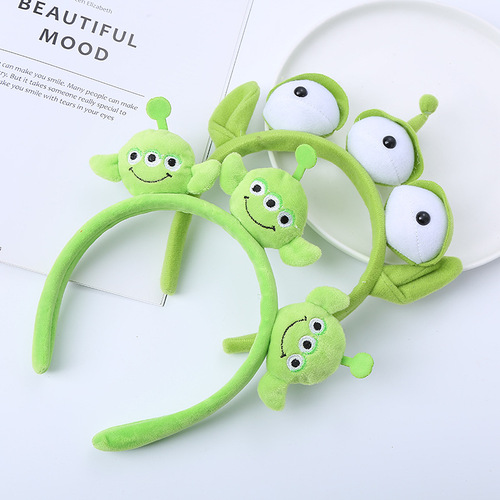 Funny three-eye rabbit hairband, new cute cartoon headband, washing hair tie, trendy outdoor head accessory