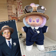 第一世代、第二世代、第三世代のGDと同じスタイルの高級ラブベビー服、G-DRAGON韓流ネイビースーツ、Labubu座りパーティー