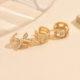 Cross-Border Good Goods Exquisite Bow Ear Bone Clip Gold Electroplated Copper Inlaid Zircon Earrings Non-Pierced Ear Clip Wholesale
