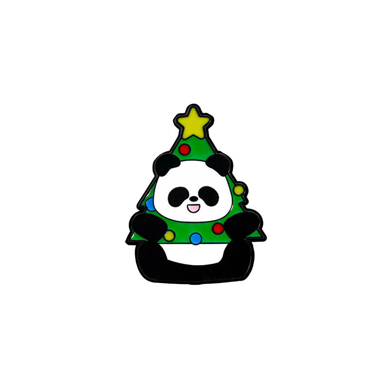 Broche de Navidad insignia de aleación caricatura adorable Santa Fe Navidad decoración de mochila escolar
