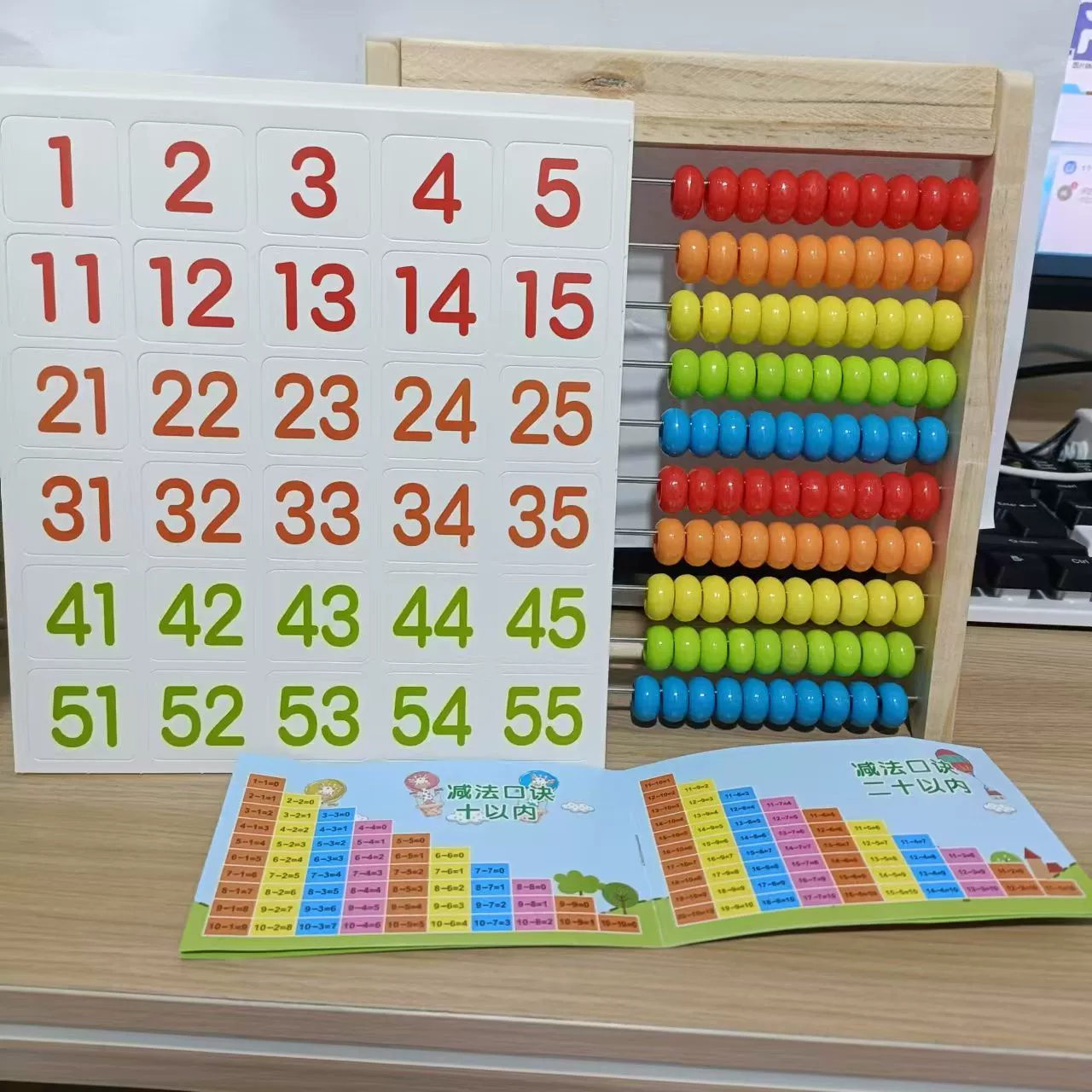 Wooden children's teaching aids for elementary school students for teaching maths for kindergarten, addition and subtraction, training