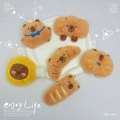 漫画きしむぬいぐるみブローチ人形食品カピ diy 小銭入れキーホルダー小さなペンダント帽子アクセサリー